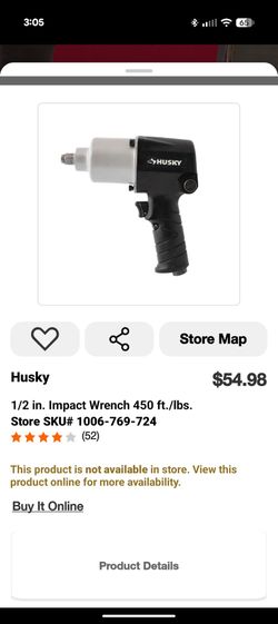 Husky 1/2 in. Impact Wrench 450 ft.-lbs