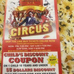 Circus $5 discount 