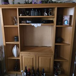 Corner Shelf Unit Real Wood