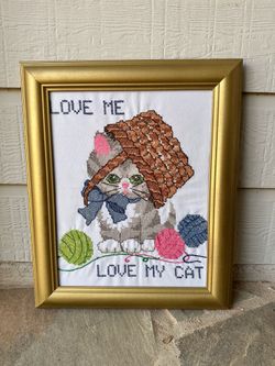 Vintage Cat Embroidery