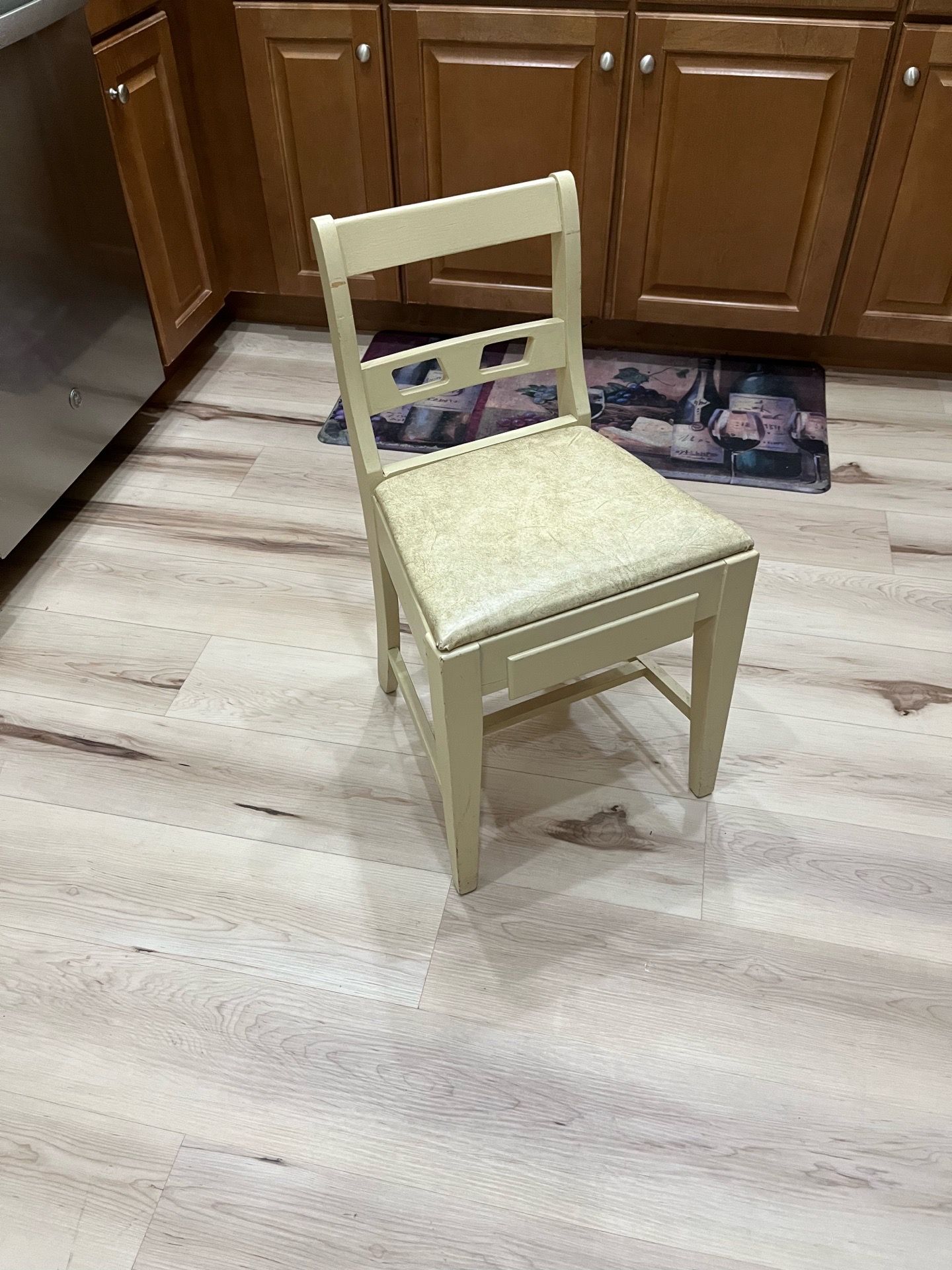 Vintage Sewing Chair with Storage Drawer - Excellent Condition