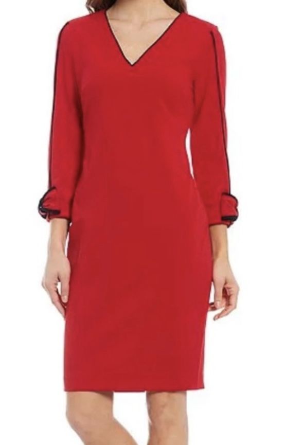 Calvin Klein. Red dress. Size 10. Perfect for Christmas dinner