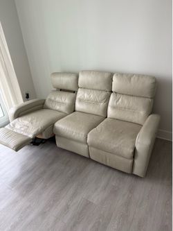 Reclining Leather Sofa and Chair