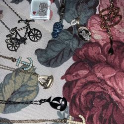 Jewelry…Necklaces .. Boats, Owls, Bicycle ..Fashion Novelty Pendants $4 Each 