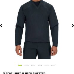 Blauer FLEECE-LINED V-NECK SWEATER