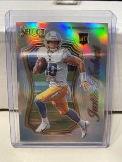 2020 Select Football Justin Herbert RC Silver Prizm Scr-4