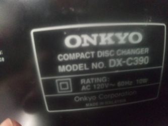 ONKYO 6 CD DISK CHANGER DX-C390
