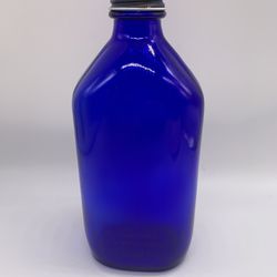 Vintage Genuine Phillips Milk Magnesia Blue Glass Bottle. Made In U.S.A.