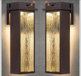VenzBlomia 16” Oil Rubbed Bronze Motion Sensor Outdoor Sconce Lights 2 Pack
Brown Dusk to Dawn Porch Light Fixtures Waterproof, Modern Outdoor Wall Li