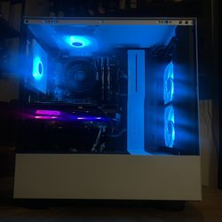 Beautiful Ice Blue Gaming PC (full Setup)