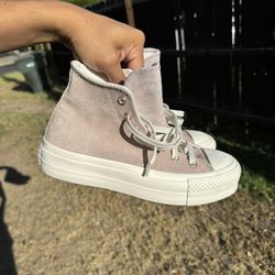 Converse CTAS Lift Hi Stone Mauve Platform Sneakers NEW Size 5