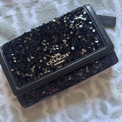 Coach sequin leather crossbody