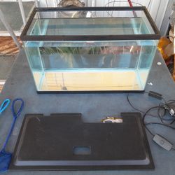 Small 8-Gallon Aquarium w/L.E.D. Lighted Hood +