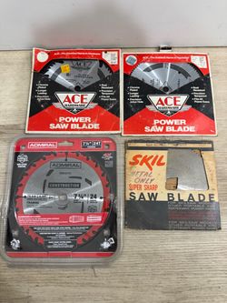 Lot of 4 Vintage Saw Blades ACE Hardware SKIL 6-1/2” 7-1/4” Metal Framing