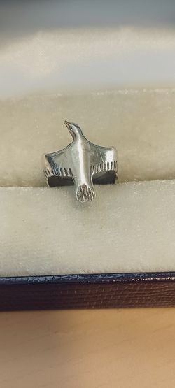 Vintage sterling silver Seagull ring women's size 6.5