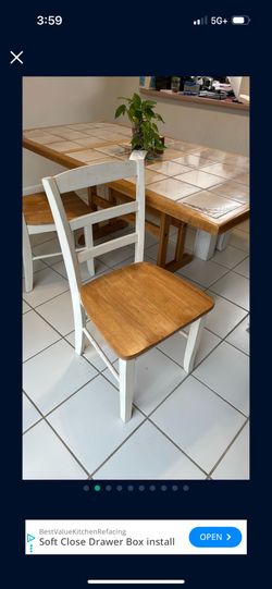 Two Chairs In New Condition -washed Finished 100% Wood