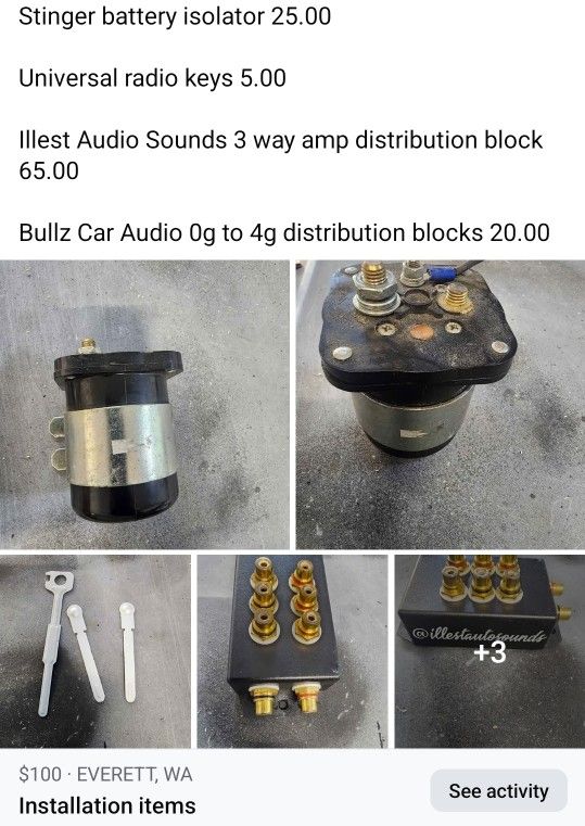 Car Audio Installation Items