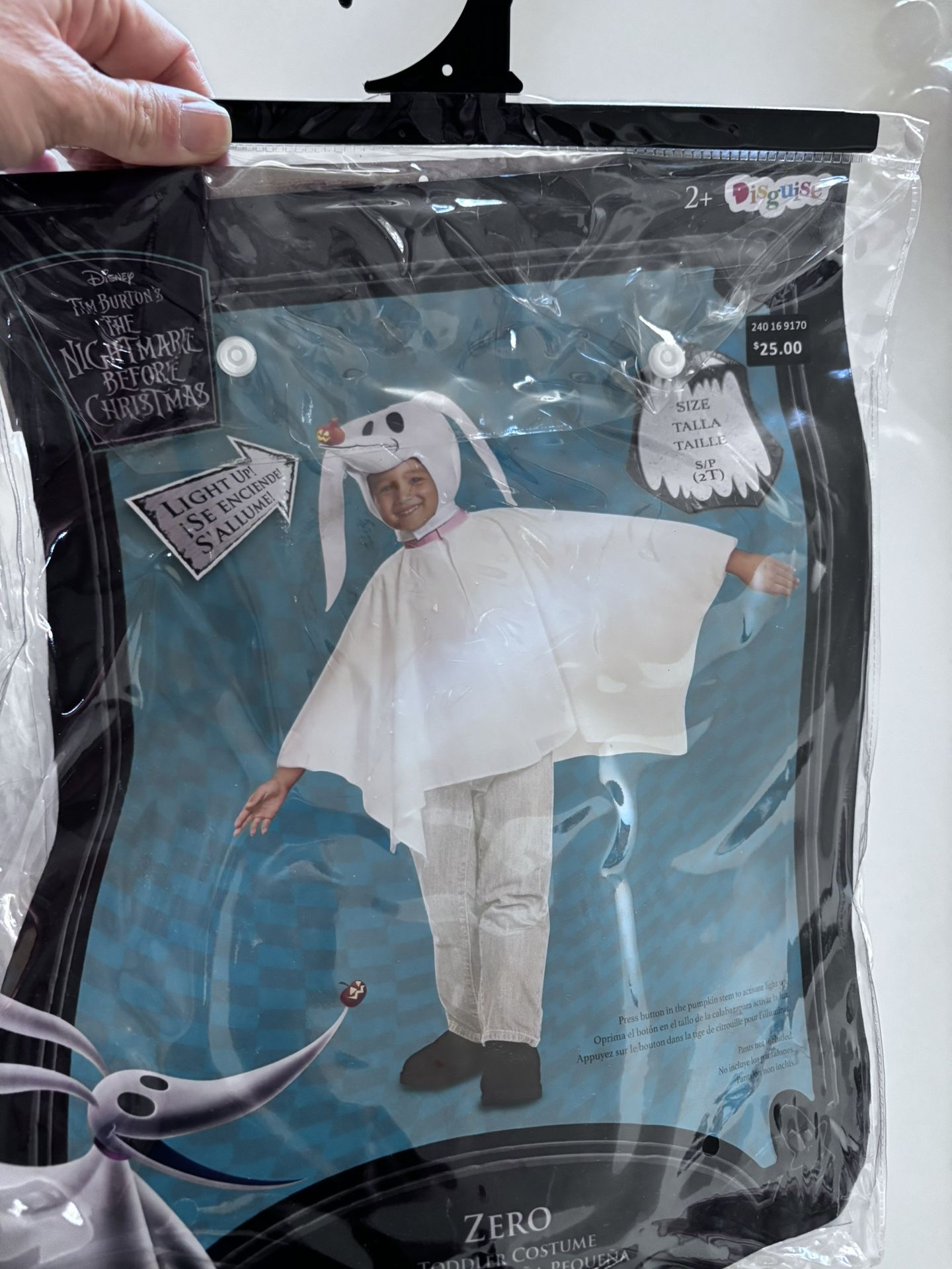 2T Zero Costume From The Nightmare Before Christmas