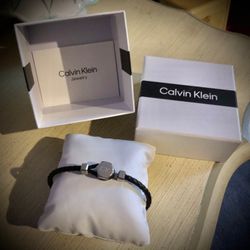 Calvin Klein Men's Leather Bracelet 