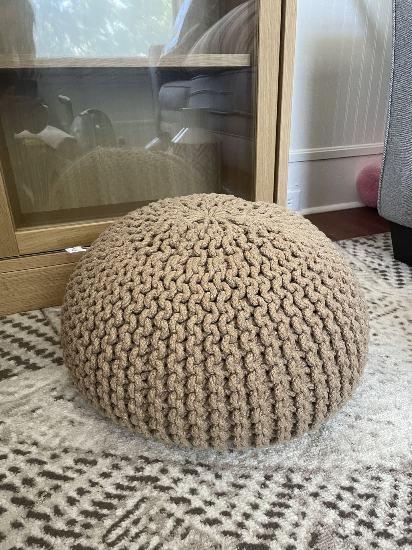Jute Floor Pouf