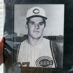 pete rose frame picture 1963 14”x11”