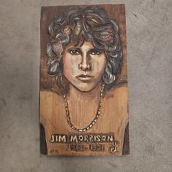 Unique Collective Hand Carved Jim Morrison (7x12)