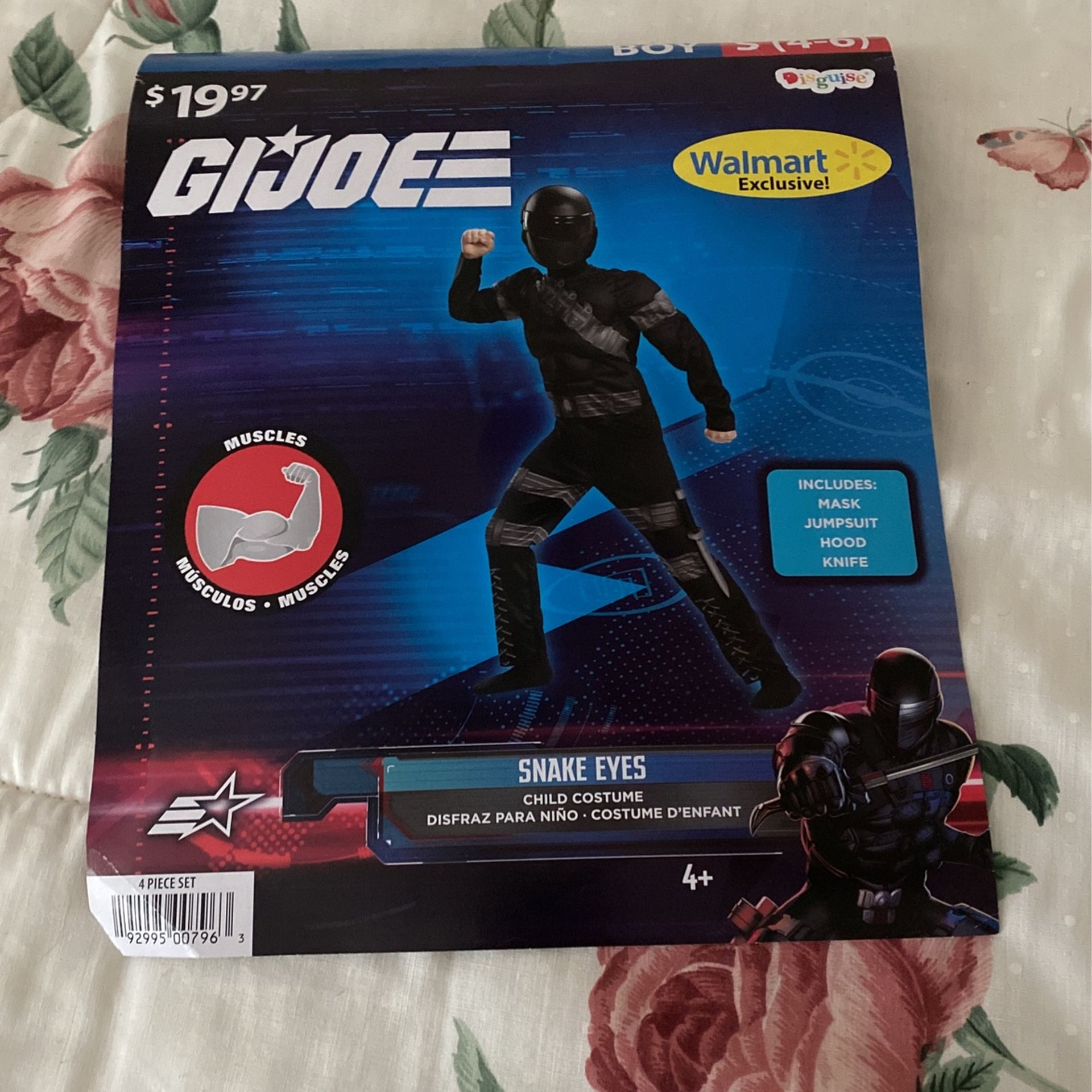 GIJOE Halloween Costume Boys Size S (4/6) New Jumpsuit Taken Out Of Bag For Pic Only