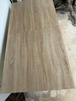 Modern Wood Dining Table with Black Pedestal Base