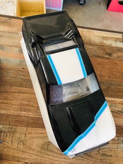 RC Car Body Shell Black White Blue