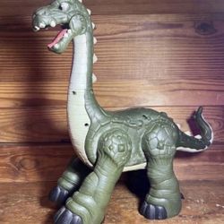 Vintage Electronic Brachiosaurus Dinosaur Toy – Lights & Sounds – Large Green Dino