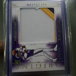 Tai Felton 2025 Panini Origins horizontal jersey relic rookie card #'d 179/199