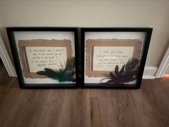 Set of 2 Inspirational Quote Shadow Box Frames