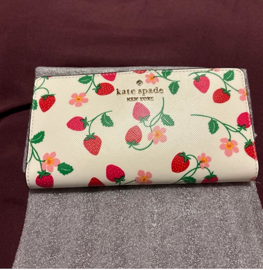 NWT Kate Spade strawberry wallet