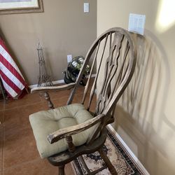 Wooden Midcentury Accent Chair