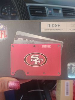 rfid slim block wallet San Francisco football