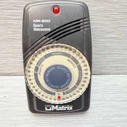 Vintage Matrix MR-500 Quartz Digital Metronome Black LED Headphone Jack Stand