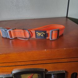 Browning Orange Reflective Dog Collar Large - Captain's Big Dog Safety Treasure