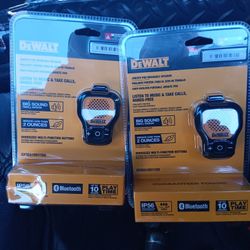 (2) DeWalt Wearable Job Site Speakers 