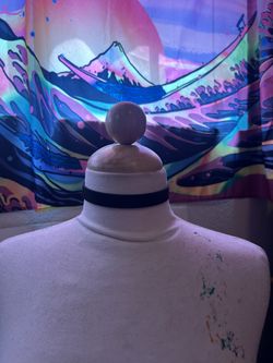 Black Faux Leather Choker 