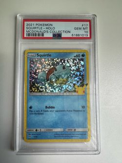 2021 Pokémon McDonalds 25th Squirtle Promo Holo 17/25 PSA 10