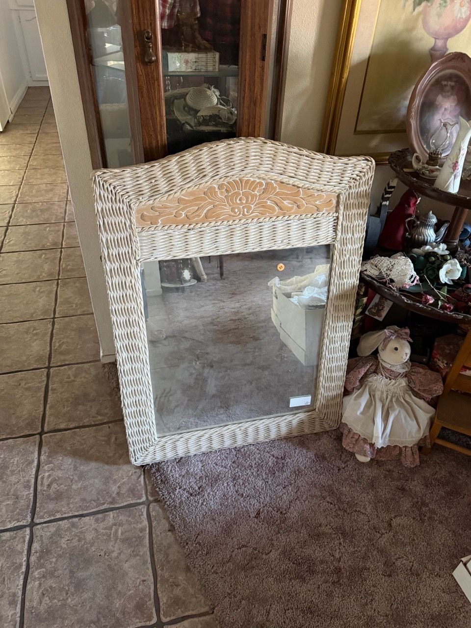 Large wicker mirror 3 1/2x 3 for Sale in Tulare, CA - OfferUp