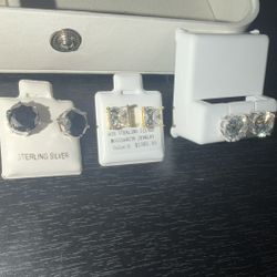 Moissanite Stud Earrings 