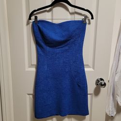 Blue Strapless Dress