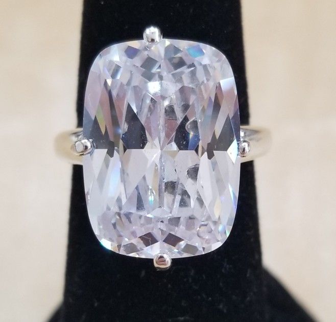 Sterling Silver Cz Solitaire