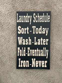 Laundry sign