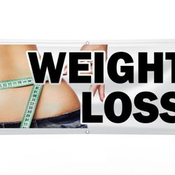 Weight Loss Vinyl Banner advertising Sign. Full color any size Outdoor Indoor