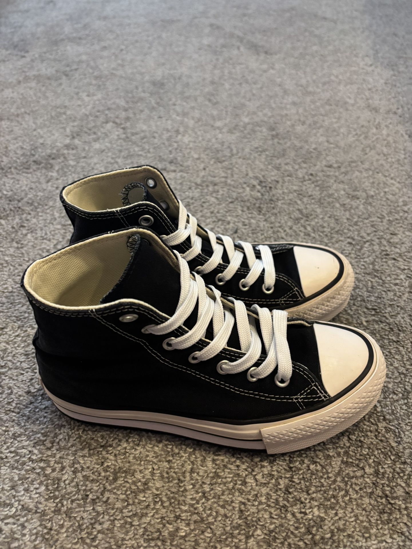 Black platform Converse