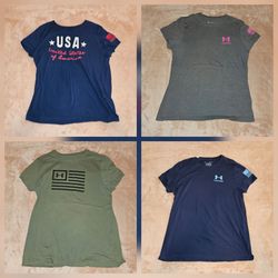 UNDER ARMOR T-SHIRTS, WOMEN'S XL
