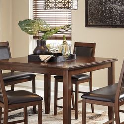Meredy Counter Height Dining Table and Bar Stools (Set of 5)