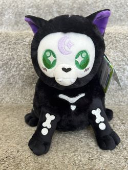 Squishable - Witchy Skeleton Cat Snackers Plush - Spirit Halloween Exclusive